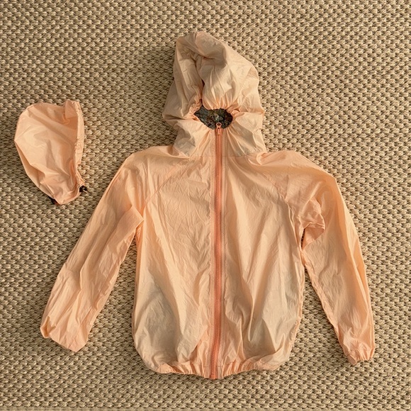 Tia Cibani Coral Pink Windbreaker Jacket with matching bag size 5/6 year - Picture 2 of 8